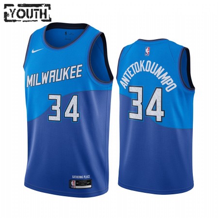 Camiseta Niños Milwaukee Bucks Giannis Antetokounmpo 34 2020-21 City Edition Swingman